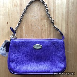 Coach purple wristlet